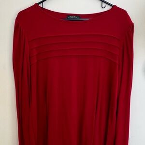 Vibrant Red Knit Top